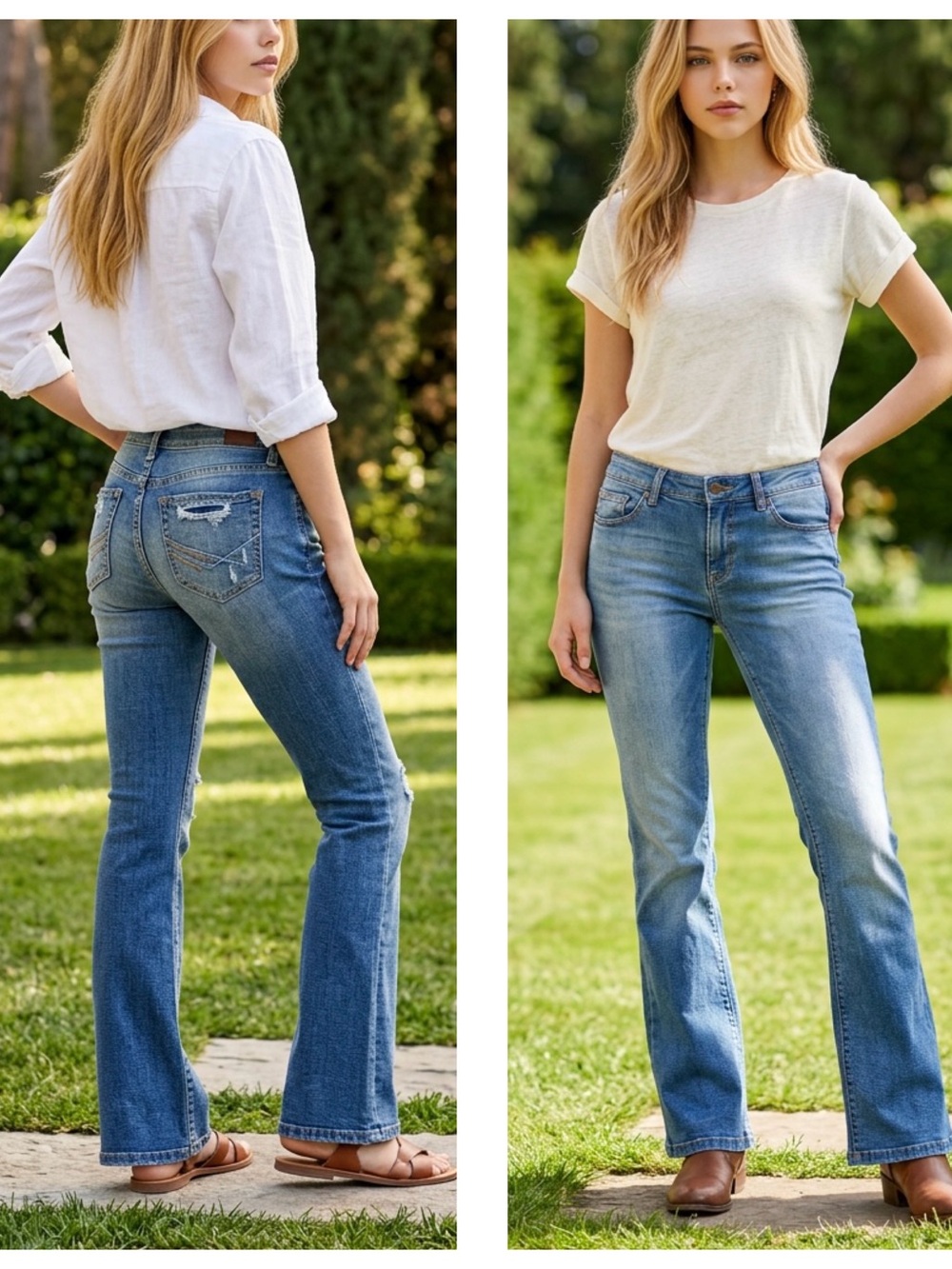 BKE by Buckle Women’s
Stella bootcut low rise distressed Sz 29R med wash Y2K